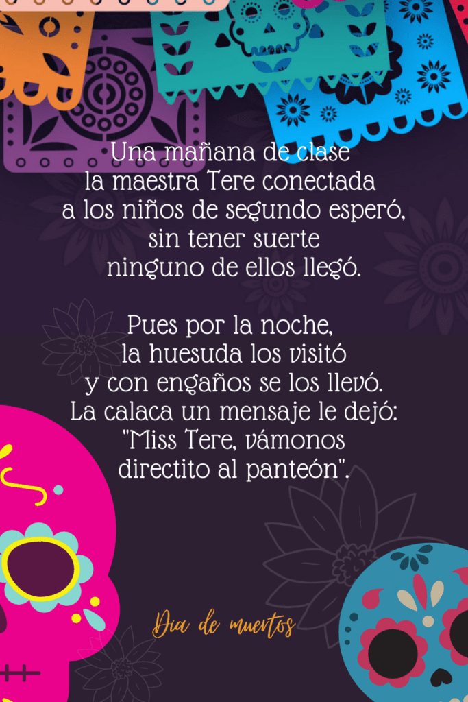 calaveras literarias para maestros de preescolar
