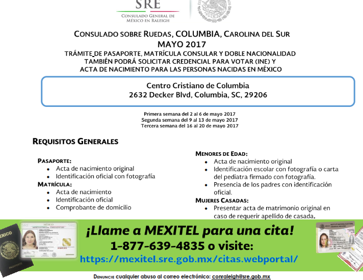 consulado mexicano sobre ruedas en sur carolina servicios y beneficios para la comunidad