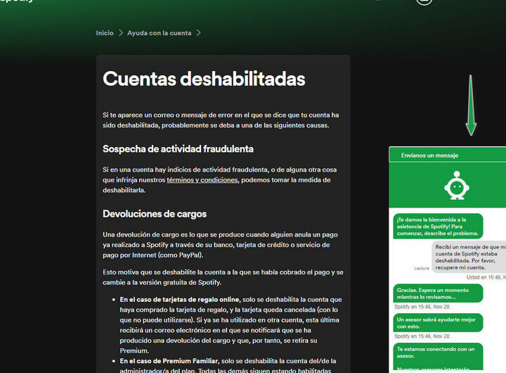 como activar una cuenta deshabilitada en spotify premium