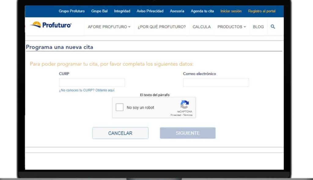 como sacar cita para afore profuturo