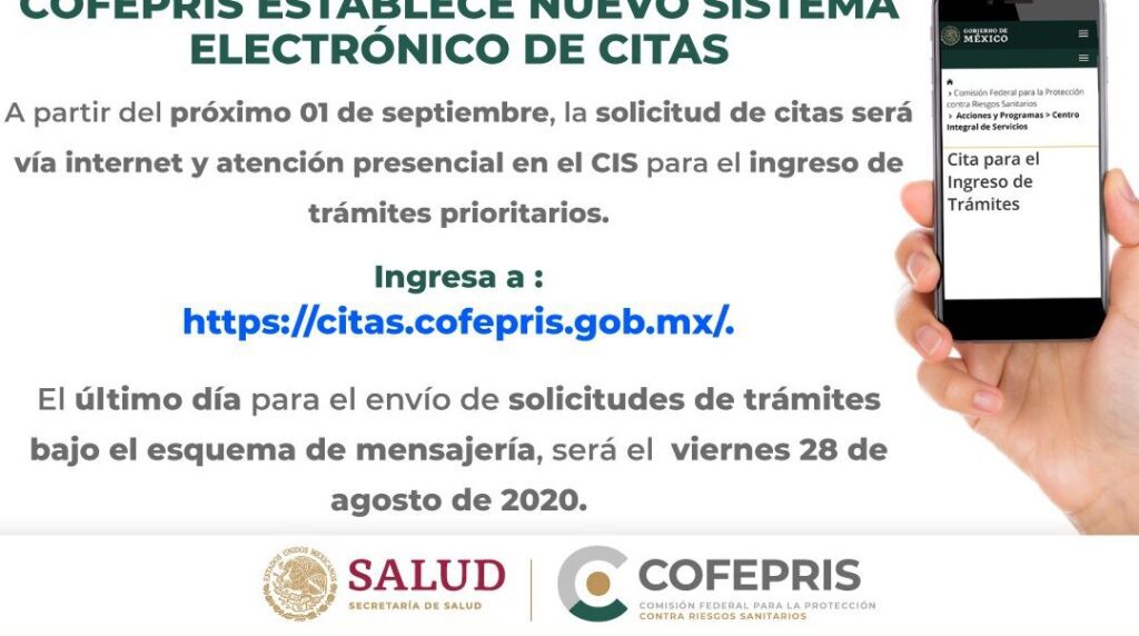 como solicitar una cita en cofepris