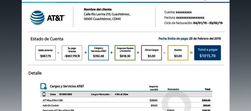 como ver imprimir y descargar factura att