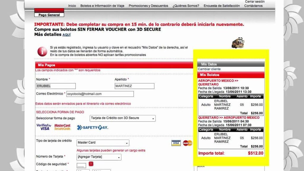 comprar y facturar tus boletos primera plus via internet es muy facil