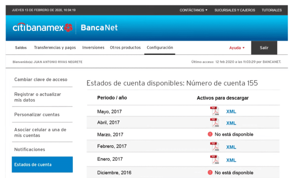 Consultar estado de cuenta Citibanamex consultar estado de cuenta citibanamex