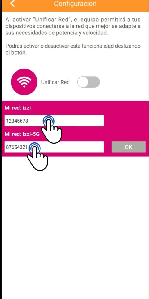 como cambiar la contrasena del wi fi izzi