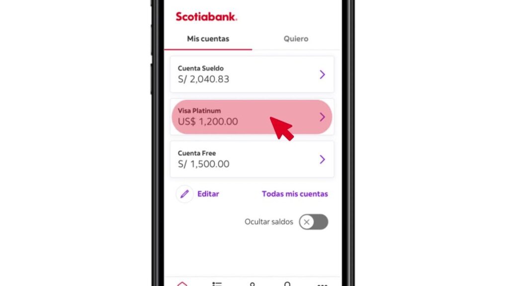 como consultar el saldo de mi tarjeta de credito scotiabank