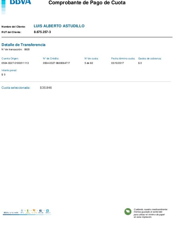 como volver a imprimir un comprobante de pago de bancomer