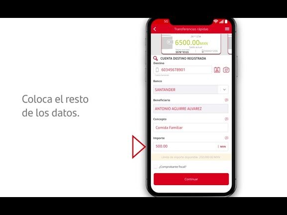 dar de alta una cuenta para transferencias en santander