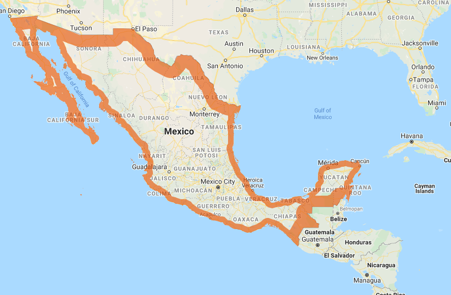 descubre el mapa de zonas restringidas en mexico donde no puedes ir